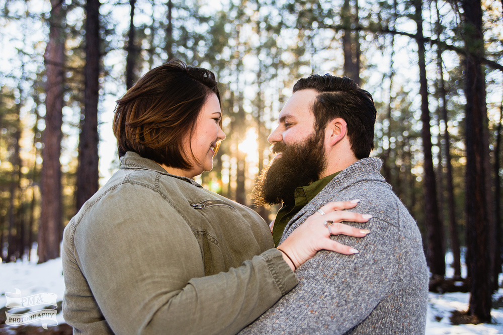 Flagstaff Engagement in the Snow - PMA Photography