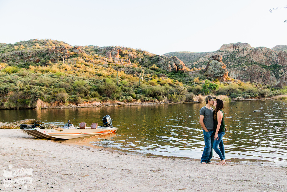 Engagement Photography - Saguaro Lake, Arizona - PMA Photography