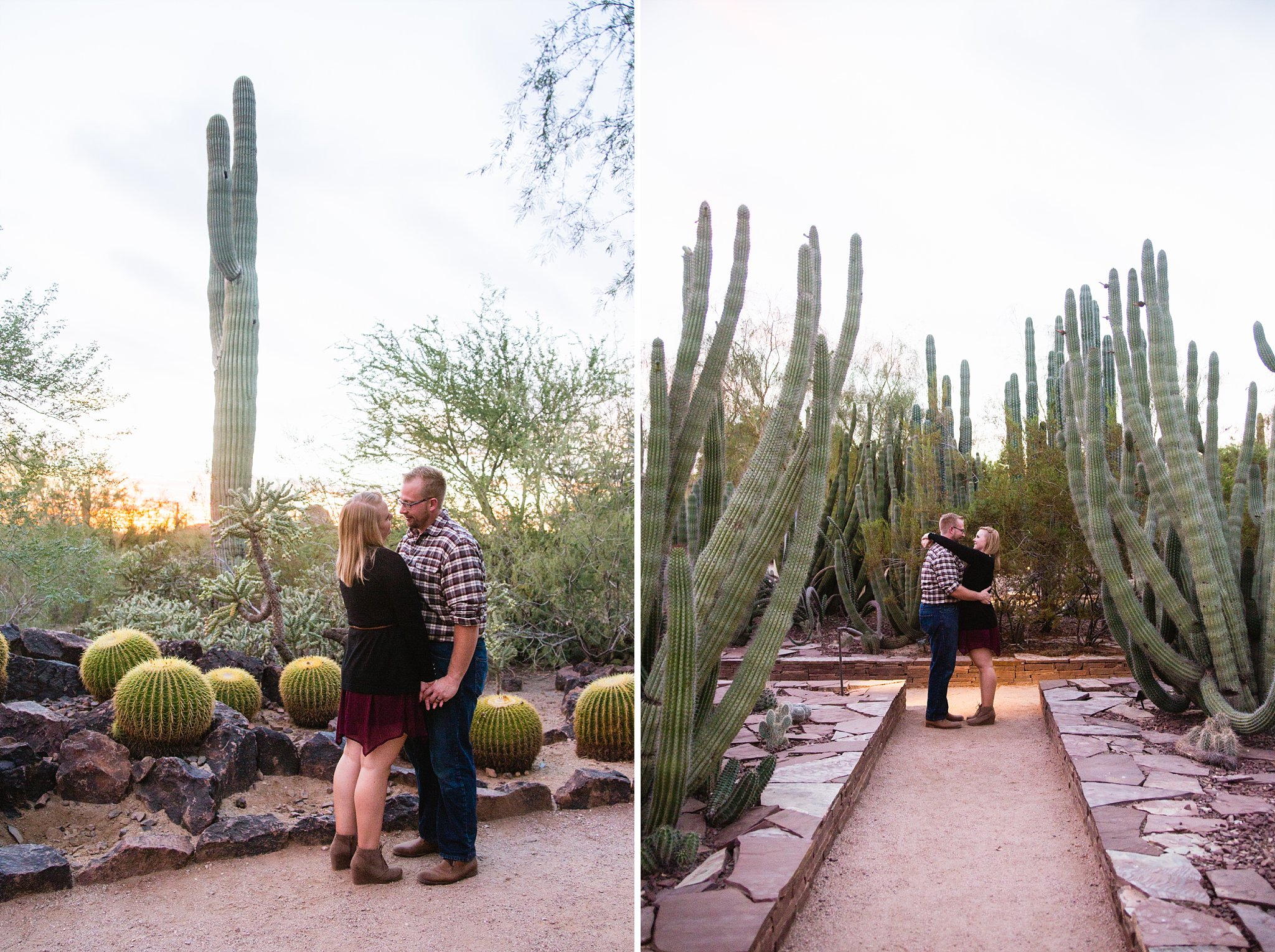 Arizona Desert Botanical Gardens Engagement by PMA Photography