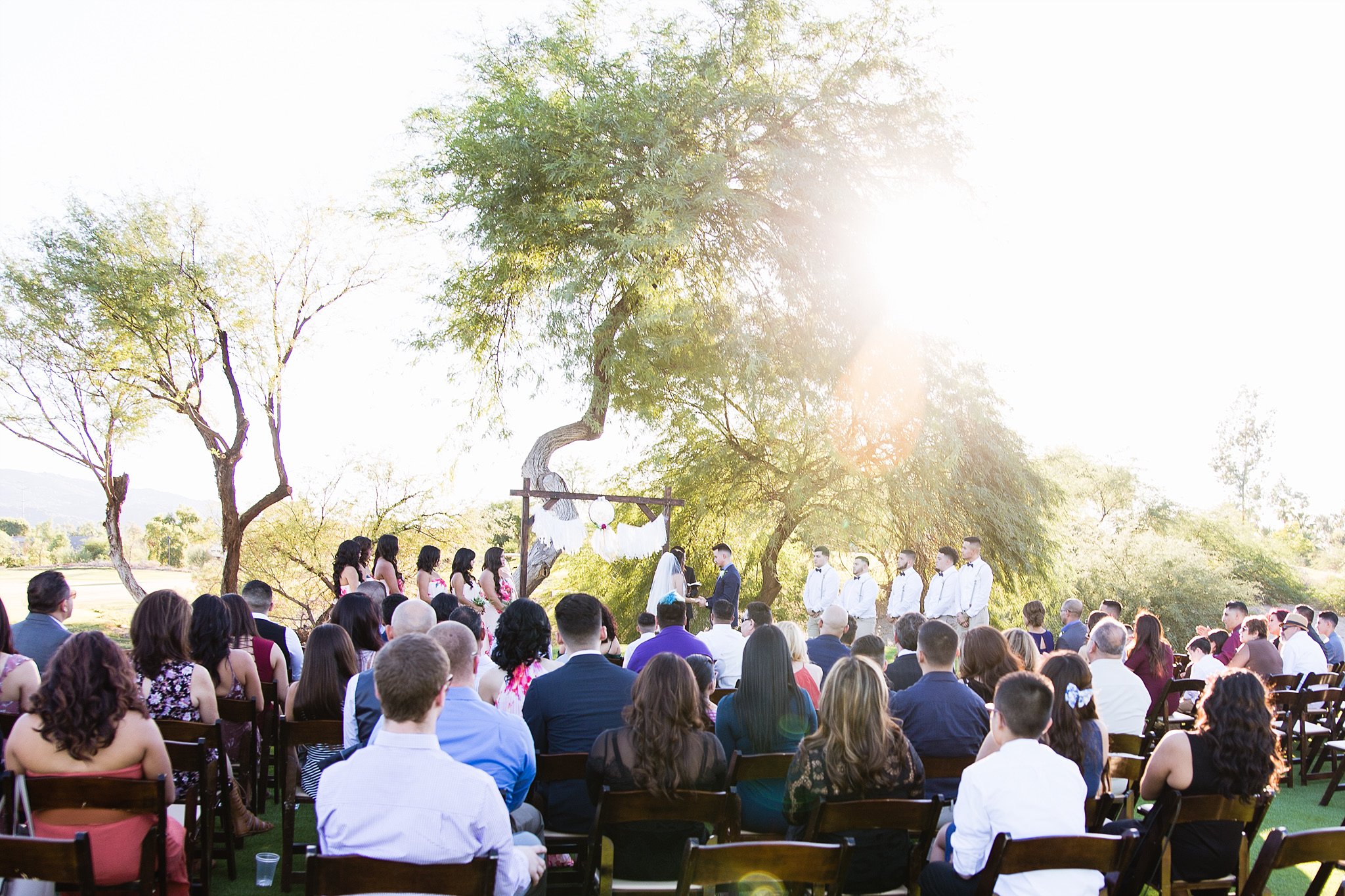 Boho Wedding Ceremony at Legacy Golf Resort in Phoenix, Arizona by PMA Photography