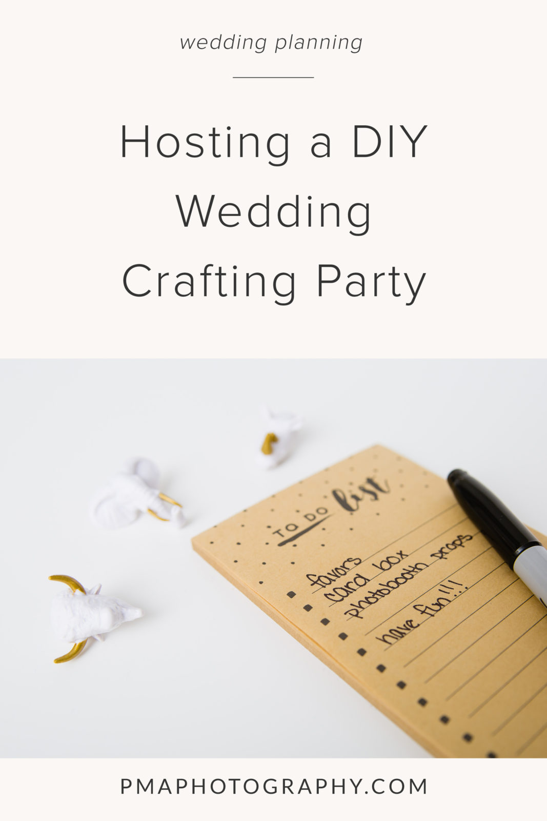 Hosting a DIY wedding crafting party by Amber of PMA Photography.
