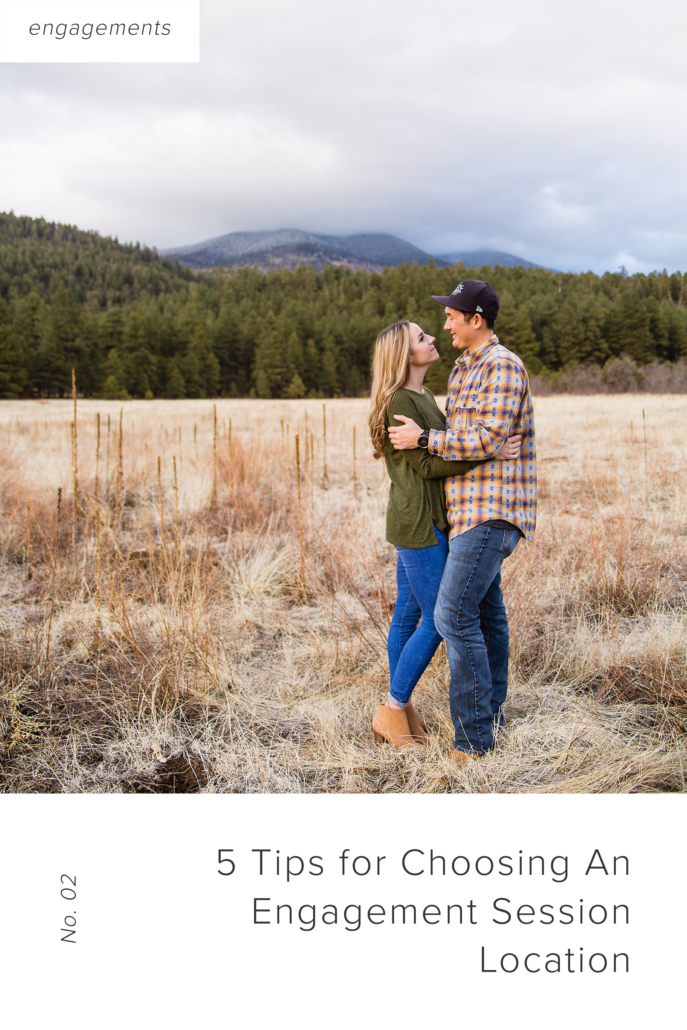 5 tips for choosing your engagement session location by Phoenix wedding photographer PMA Photography.