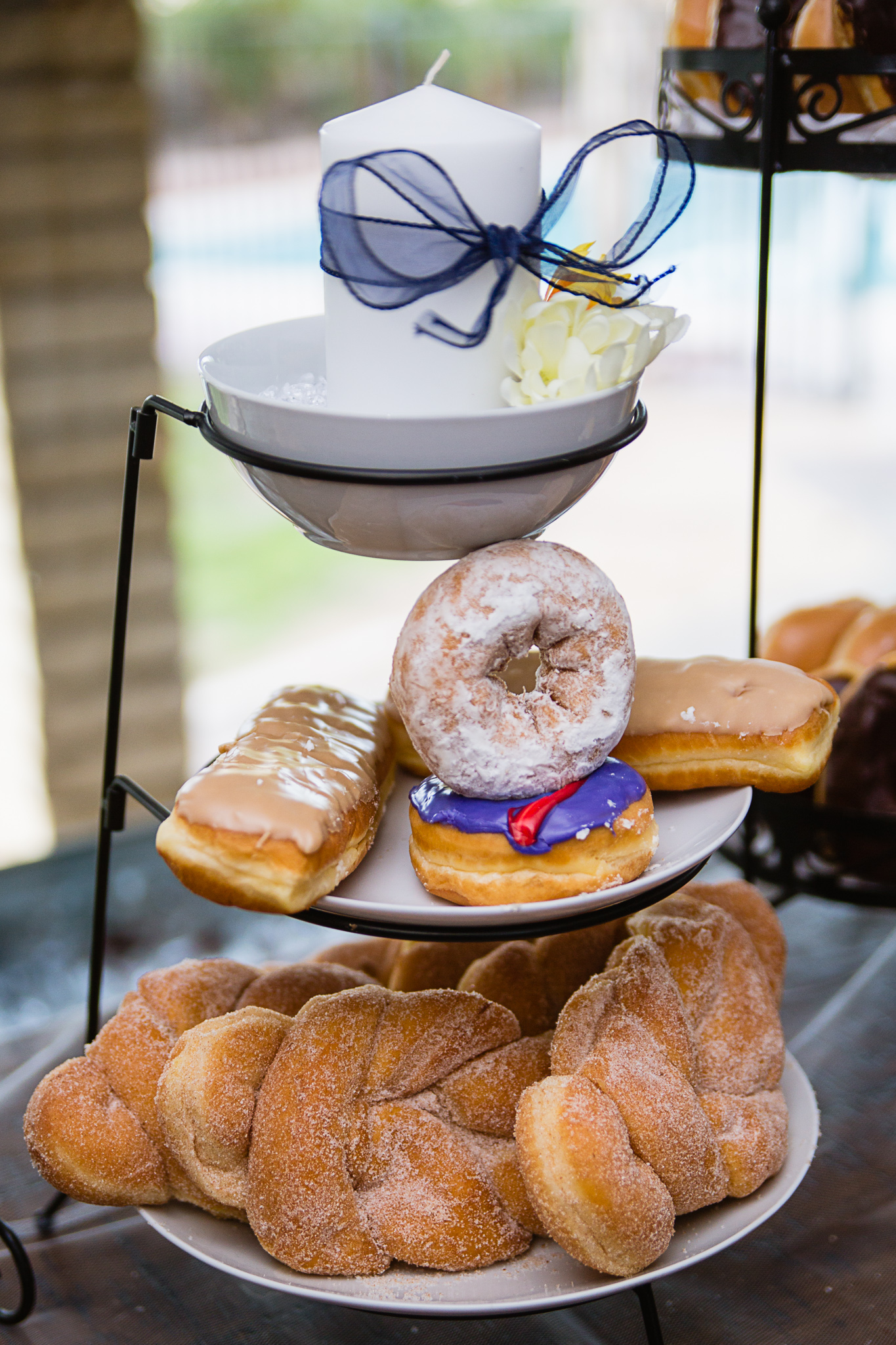 Wedding donuts as a cake alternative.