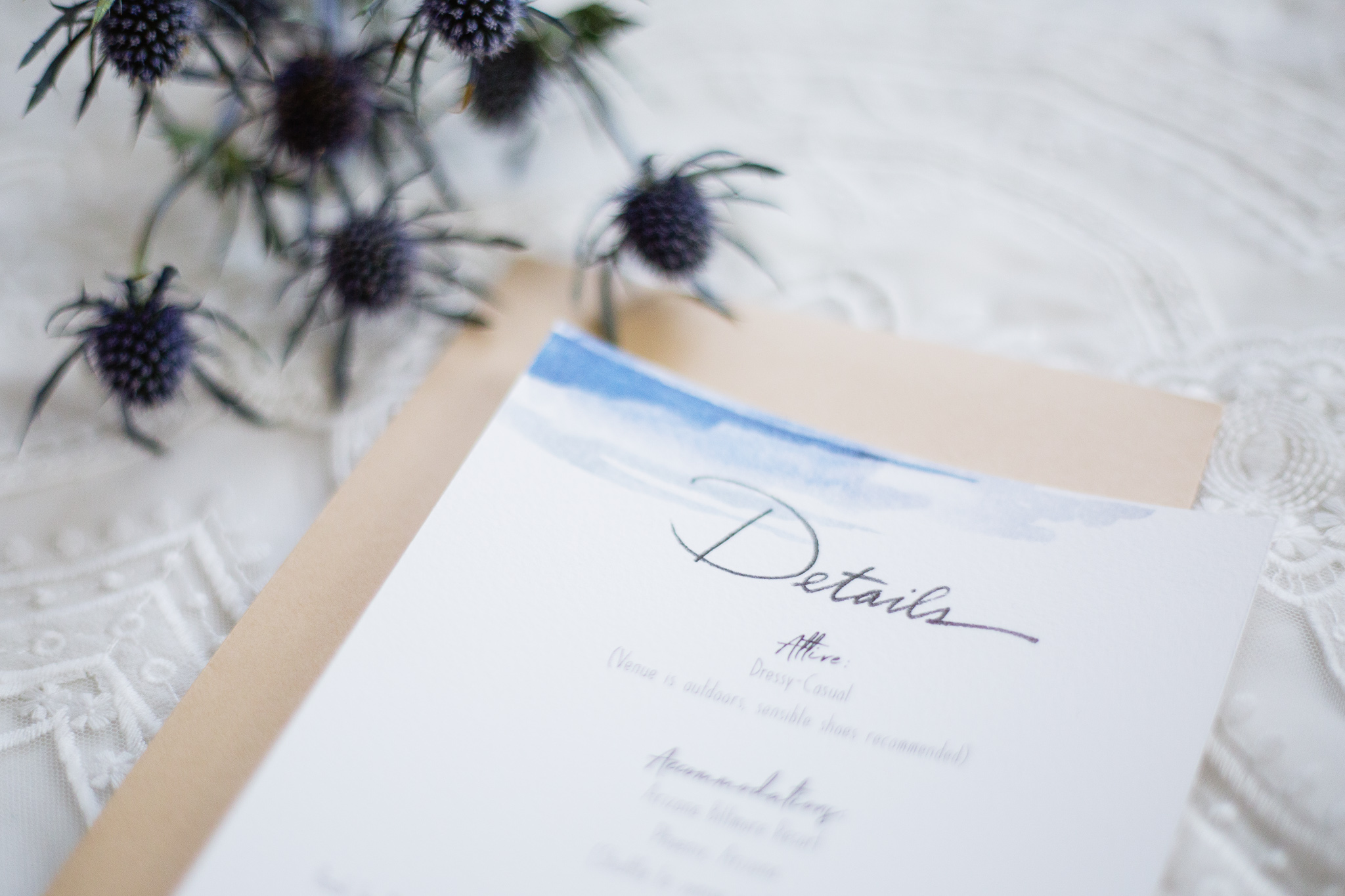 Withcy Boho blue mountain inspired wedding stationary/invitation by Paige Poppe