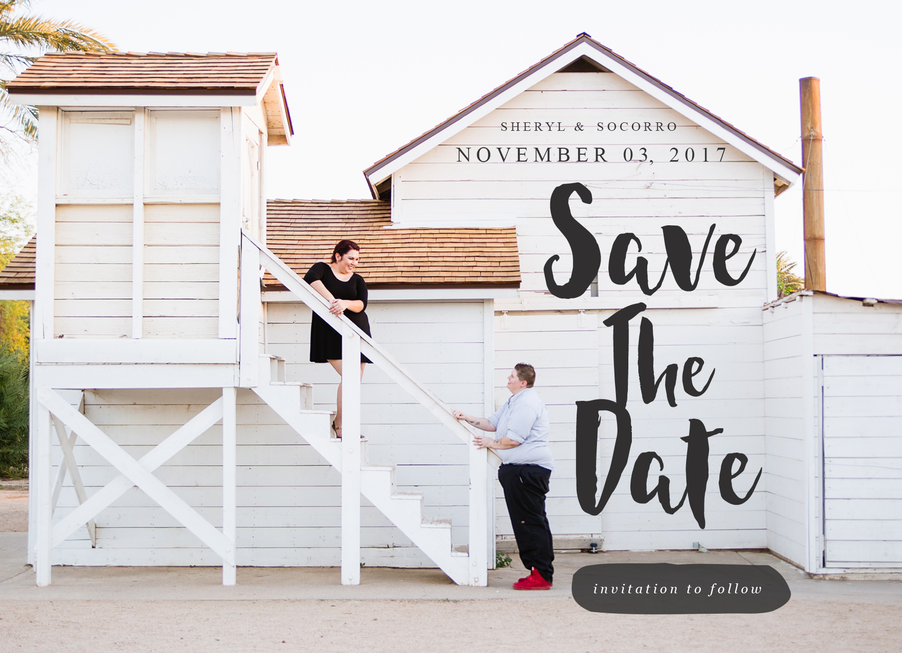 Use your engagement session photos to create a save the date.