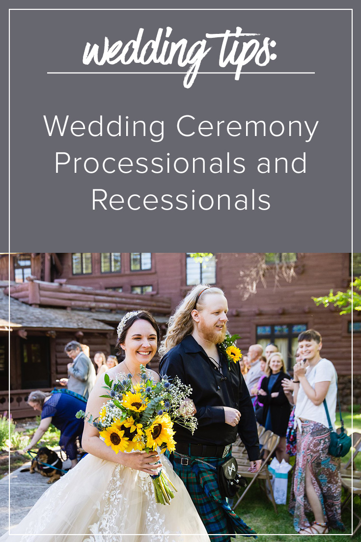 Wedding planning tips: Wedding ceremony processionals and recessionals guide by PMA Photography.