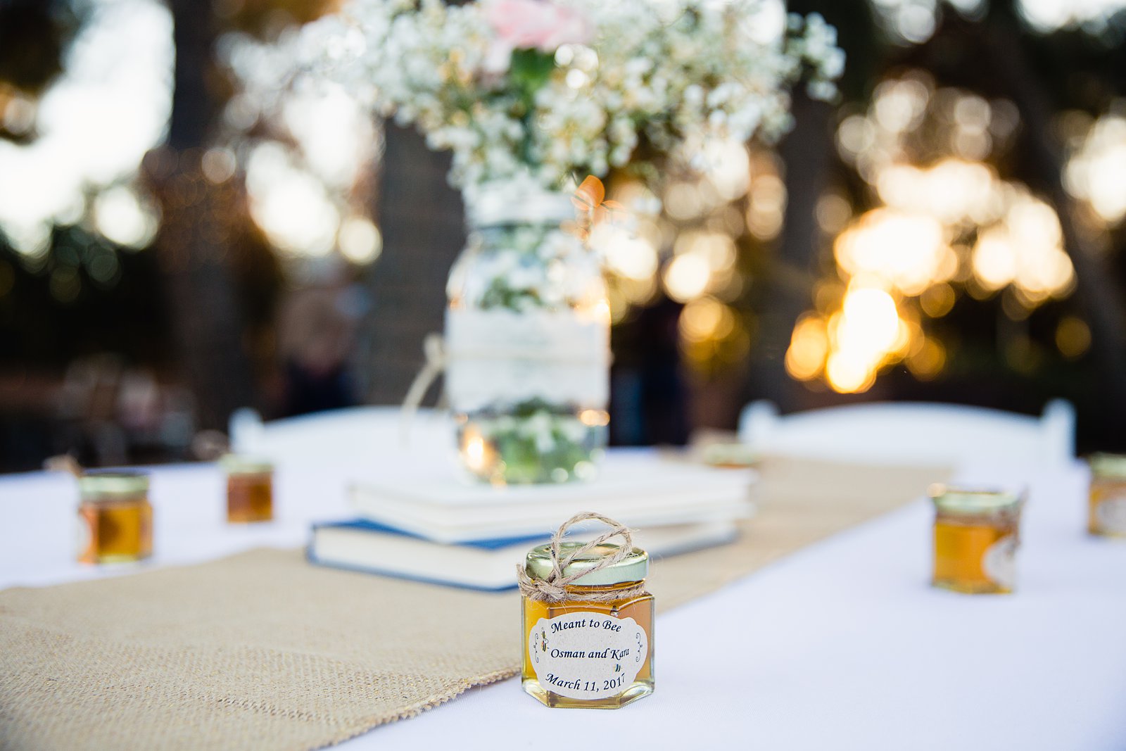 Meant to Bee honey wedding favors by Arizona wedding photographer PMA Photography.