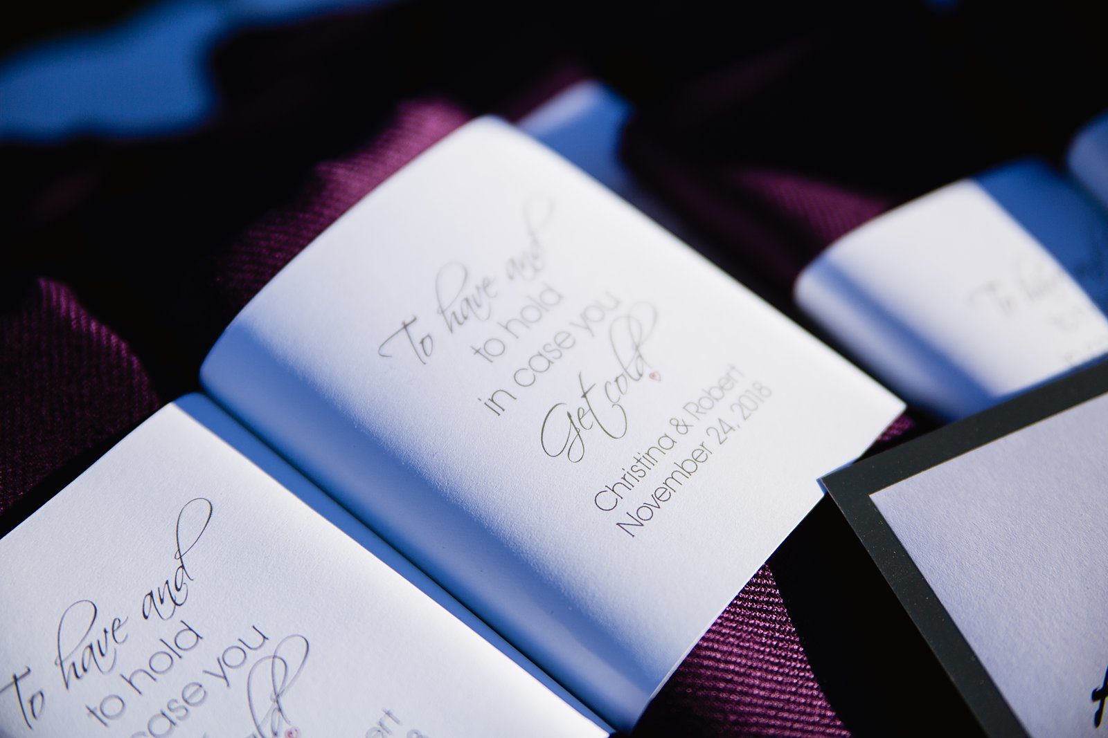 To have and to hold Pashmina wedding favors by PMA Photography.