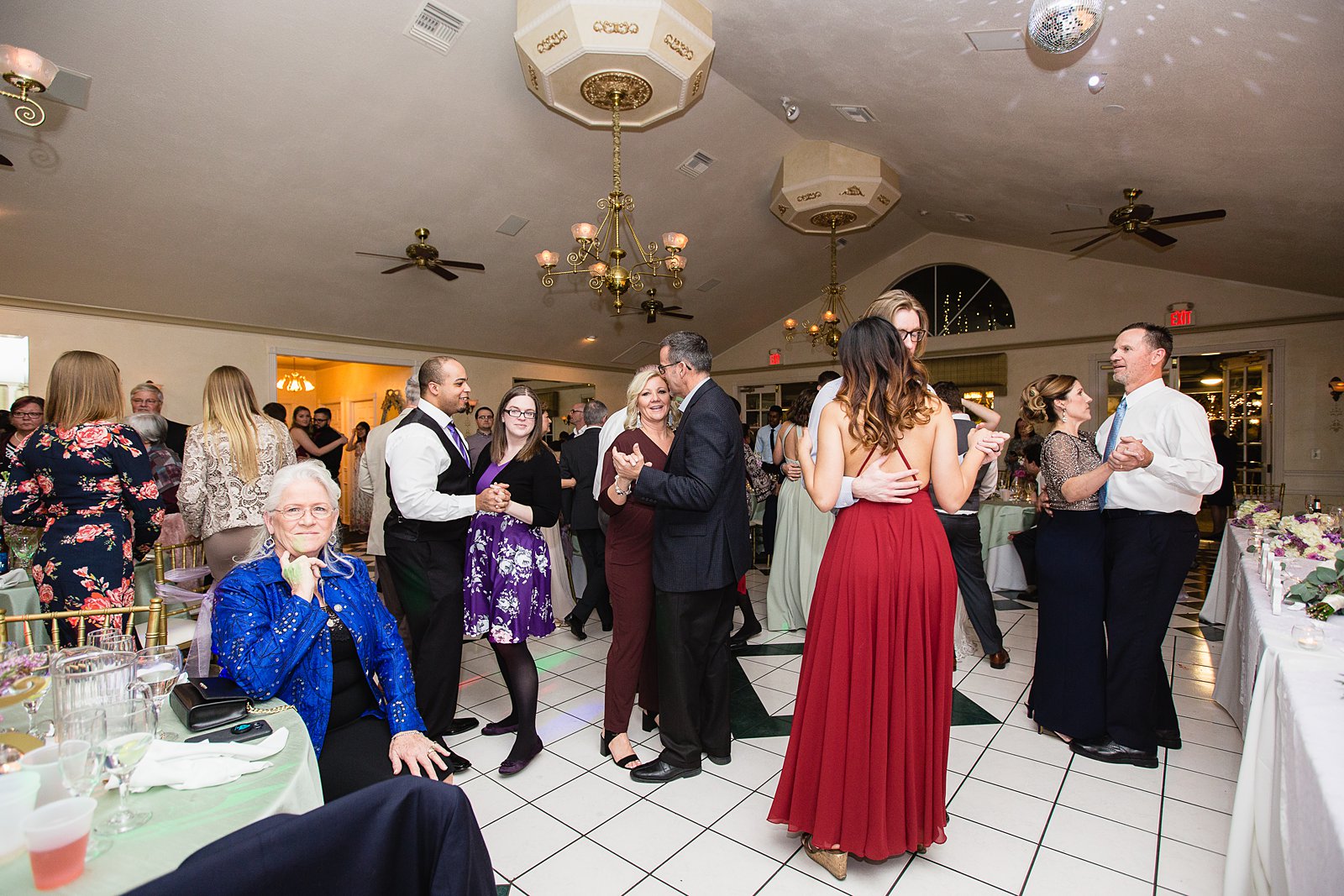 Anniversary Dance at The Wright House wedding reception by Mesa wedding photographer PMA Photography.