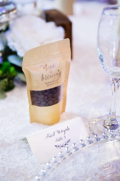 "Love is Brewing" coffee wedding favors by PMA Photography.