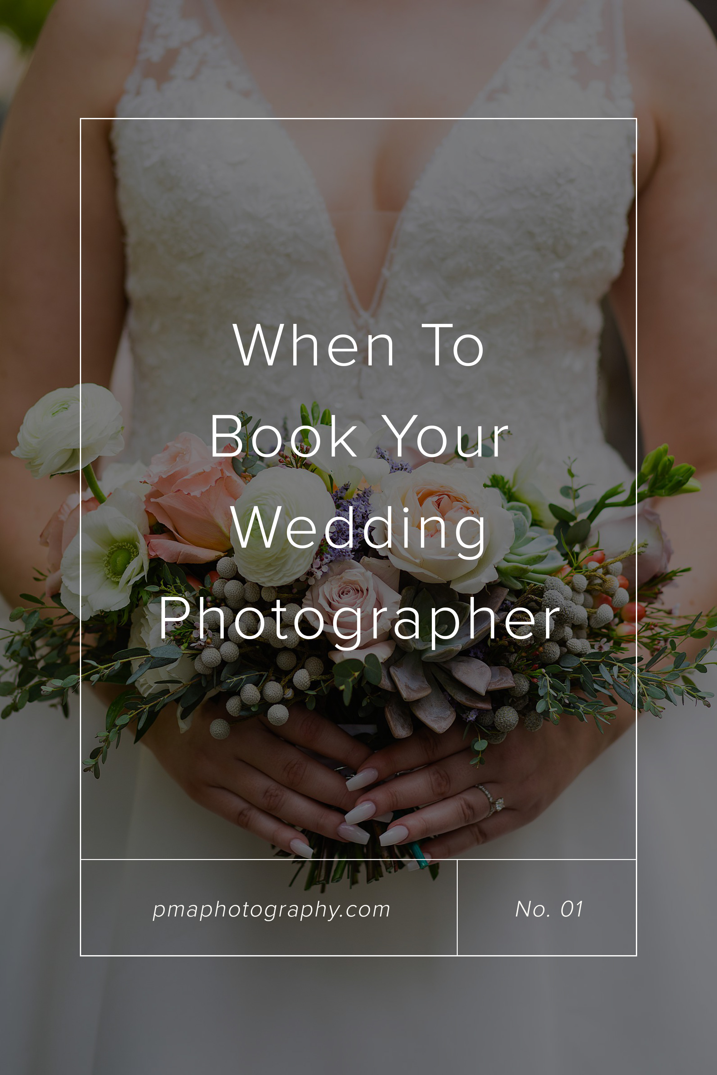 When to Book Your Wedding Photographer Pinterest Image
