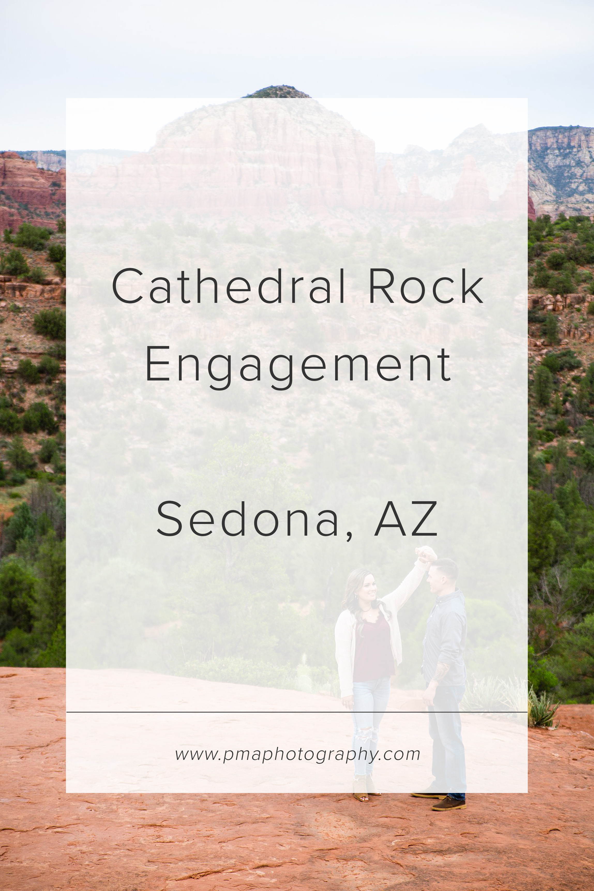 Cathedral Rock engagement session by Sedona engagement photographer PMA Photography.