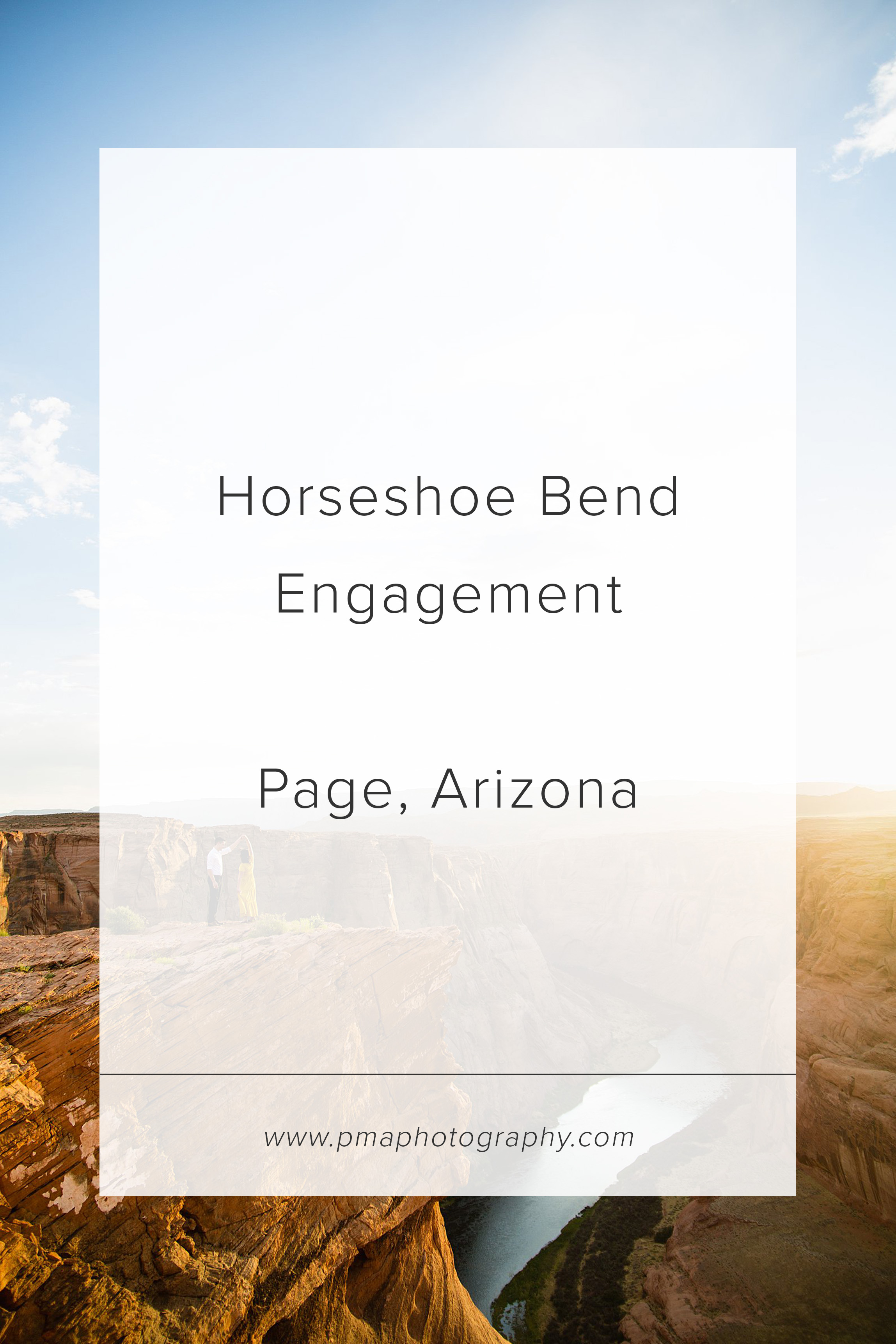 Horseshoe bend engagement session by Arizona engagement photographer PMA Photography.