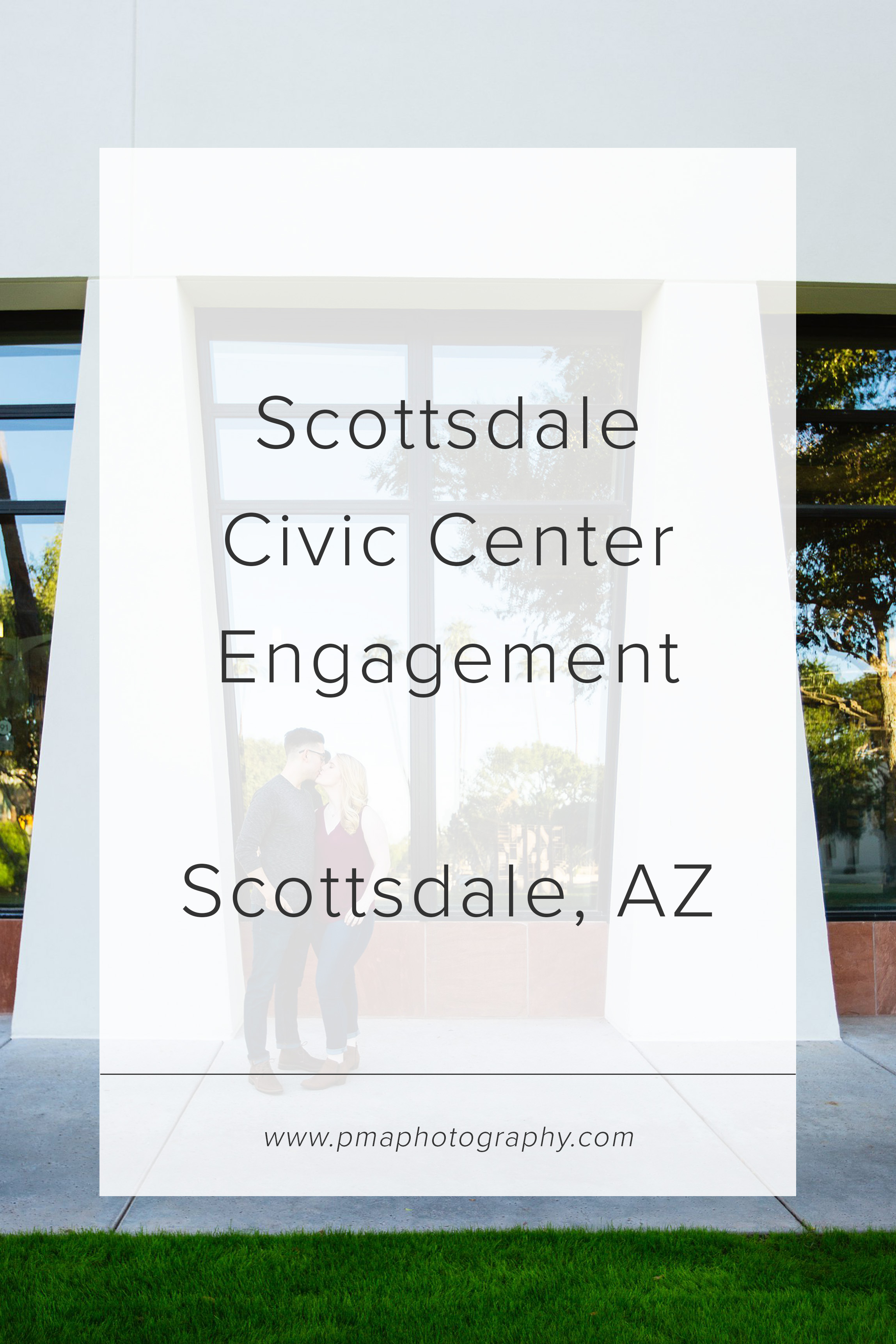 Scottsdale Civic Center engagement session by Scottsdale engagement photographer PMA Photography.
