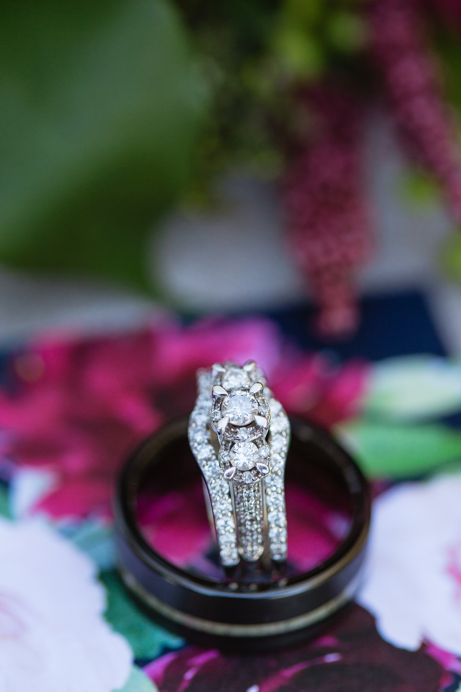 White gold and diamond bride's wedding ring by PMA Photography.
