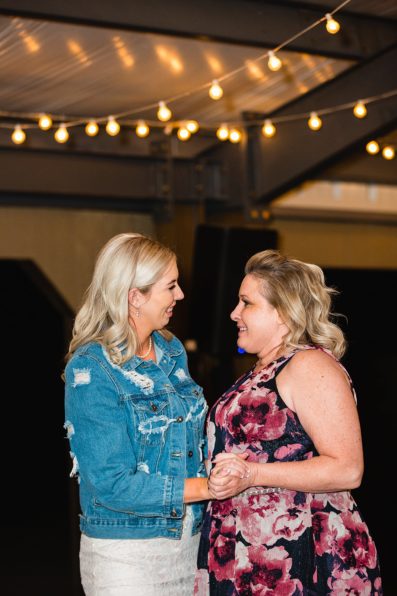 Mother daughter dance at Van Dickson Ranch wedding reception by Skull Valley wedding photographer PMA Photography