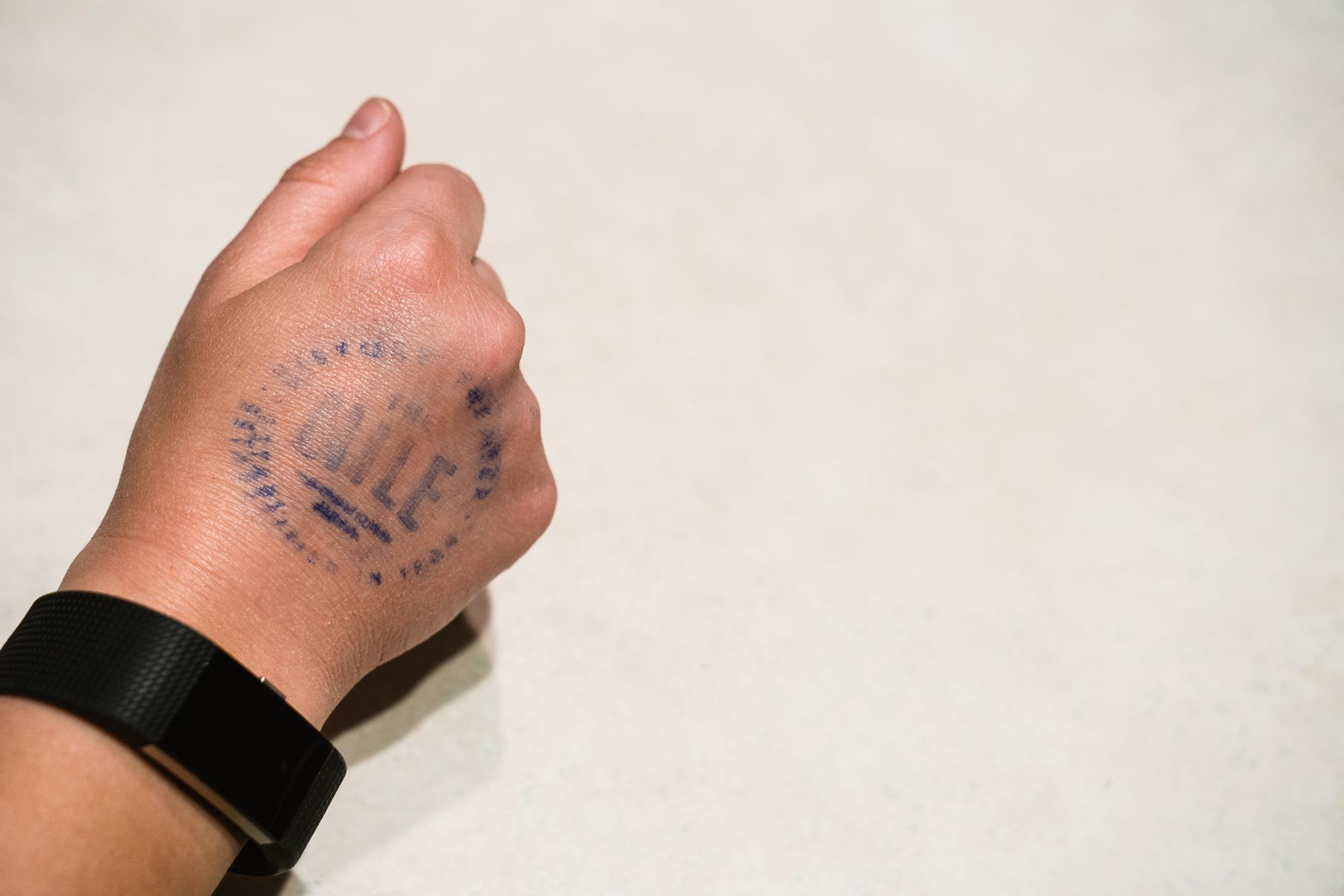 The Nile stamp on hand after a concert date night.