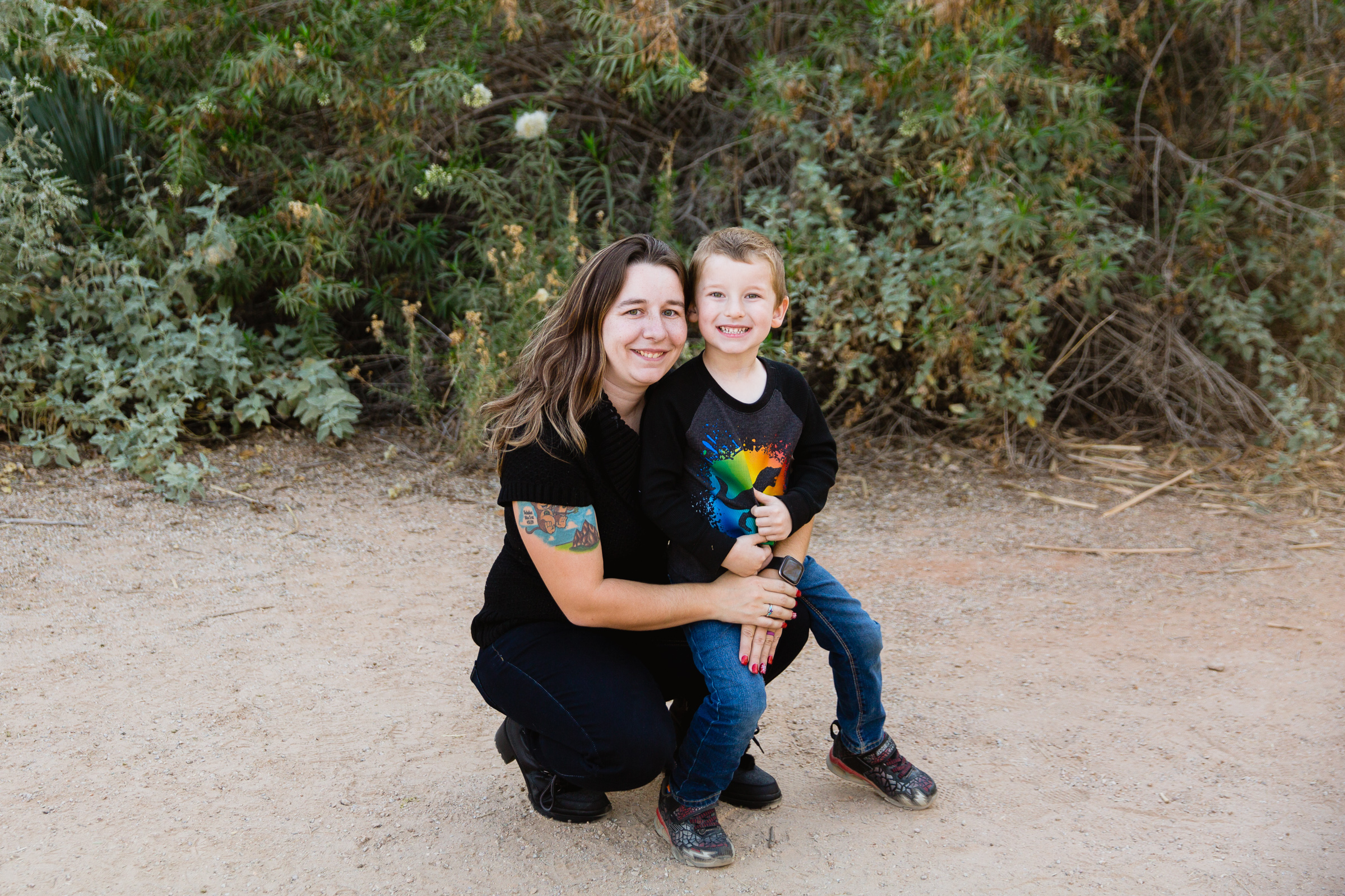 Mother and son together during their Riparian Preserve at Water Ranch family session by Gilbert family photographer PMA Photography.
