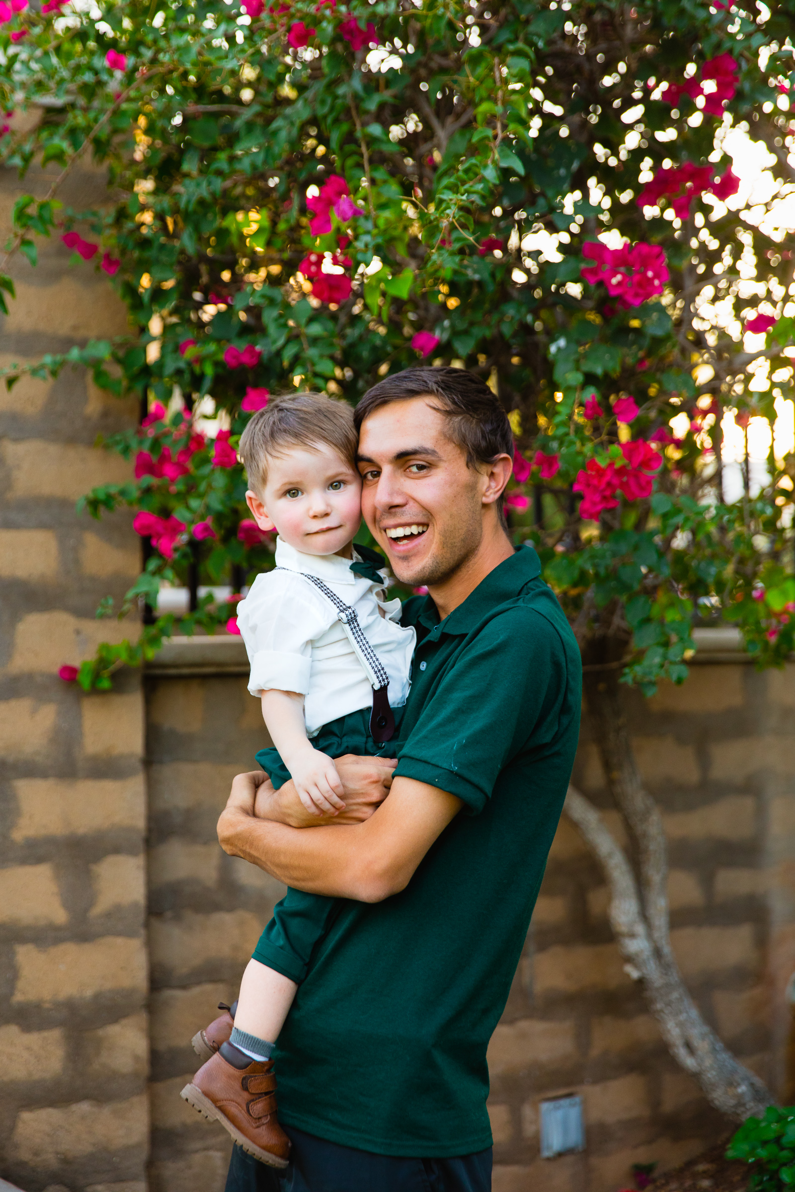 Father and son during their downtown family session by Verrado family photographer PMA Photography.