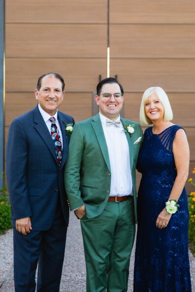 Family portraits at a Phoenix desert intimate wedding by Juniper and Co Photography.