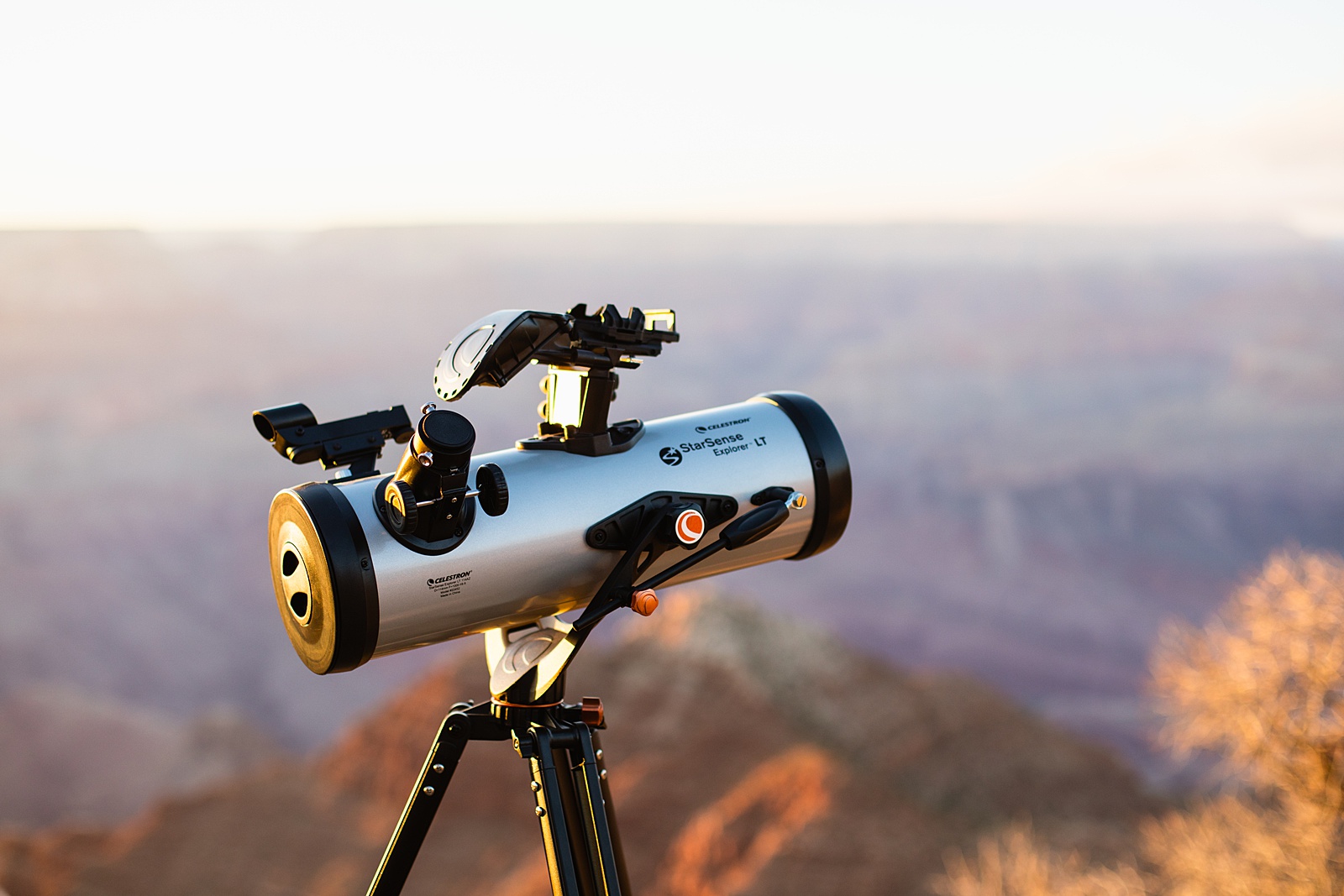 Telescope for stargazing during Grand Canyon elopement by Flagstaff elopement photographer Juniper and Co Photography.