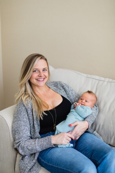 Mother and baby together during their Phoenix family session by Arizona family photographer Juniper and Co Photography.